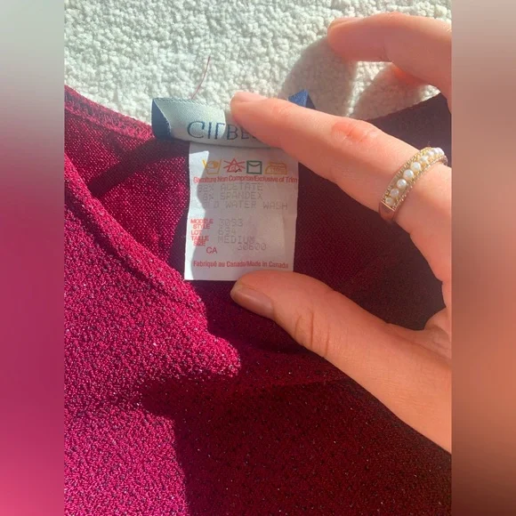 Two Piece Maroon Ball Gown - Picture 5 of 7